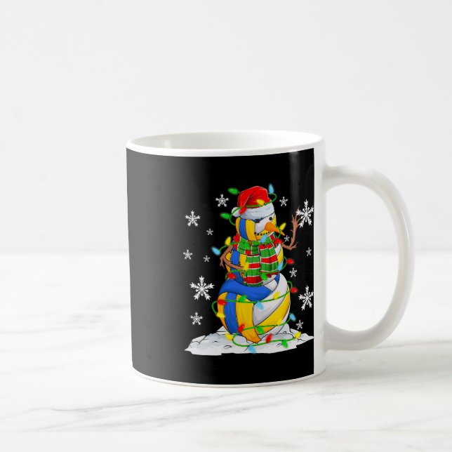 Taza De Café Voleibol Snowman Christmas Tree Encende Navidad Pj (Derecha)