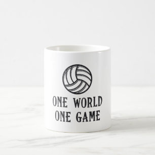Taza De Café Voleibol Un Mundo Un Juego Regalo De Voleibol