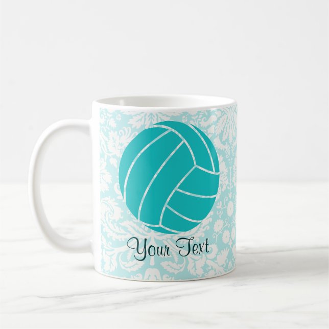 Taza De Café Voleibol verde azulado (Izquierda)