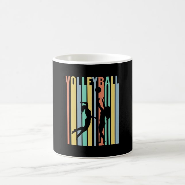 Taza De Café Voleibol  Voleibol de playa Retro (Centro)