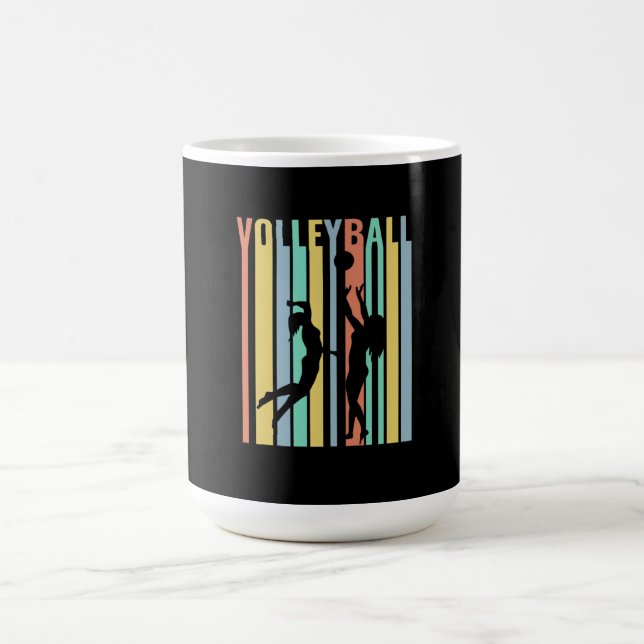 Taza De Café Voleibol  Voleibol de playa Retro (Centro)