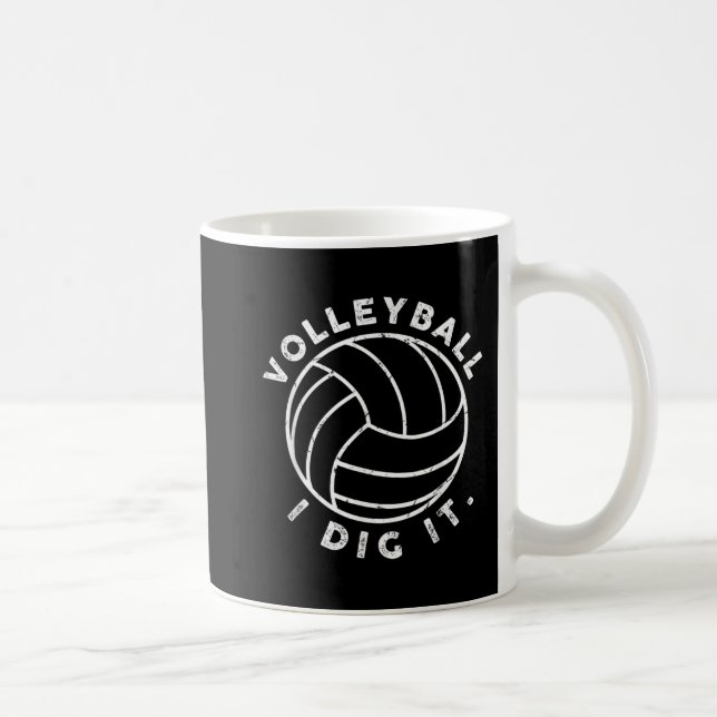 Taza De Café Volleyball I Dig It Fun  (Derecha)
