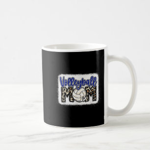 Taza De Café Volleyball Mom Blue Leopard 8