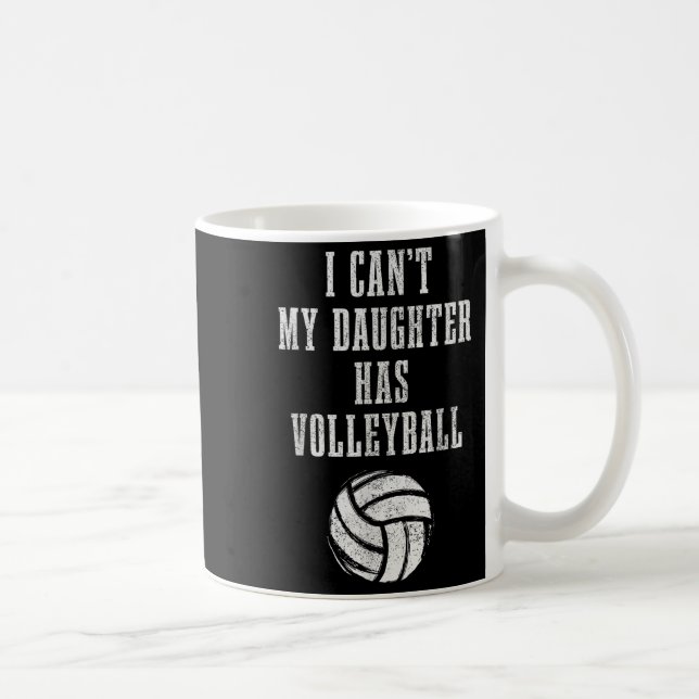 Taza De Café Volleyball Mom Dad I Can't Daughter Hast Volleybal (Derecha)