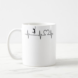 Taza De Café Volleyball Player Heartbeat Volleyball Team Volley