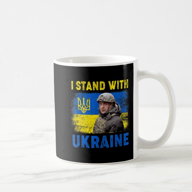 Taza De Café Volodymyr Zelensky estoy con Ucrania (Derecha)