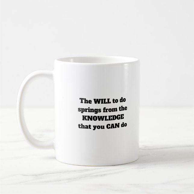Taza De Café Voluntad De Hacer - Motivación (Izquierda)