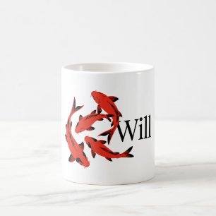 Taza De Café Voluntad - Símbolo Japonés de Koi de Impulso Inter