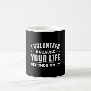 Taza De Café Voluntariado Ambulancia Paramédica EMS Funny