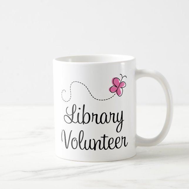 Taza De Café Voluntario de la biblioteca (Derecha)