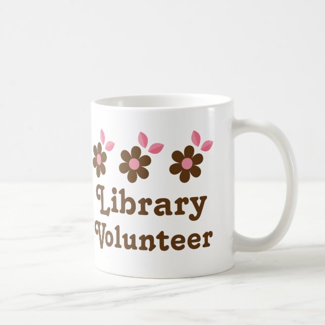 Taza De Café Voluntario de la biblioteca (Derecha)