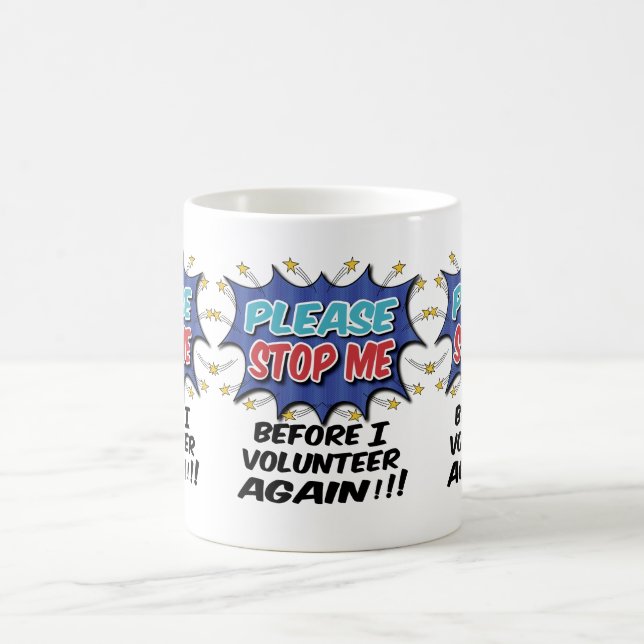 Taza De Café Voluntario divertido (Centro)