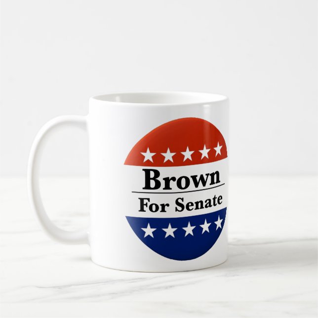 Taza De Café Volver a elegir a Sherrod Brown al Senado de los E (Izquierda)