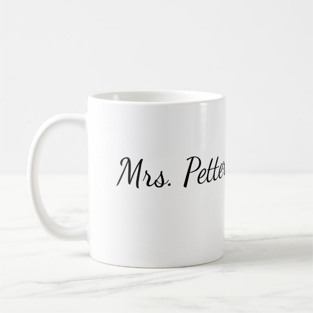 Taza De Café Volver a la escuela agregar el nombre del profesor (Izquierda)
