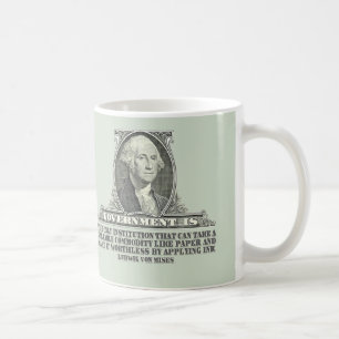 Taza De Café Von Mises en los billetes