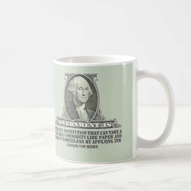 Taza De Café Von Mises en los billetes (Derecha)