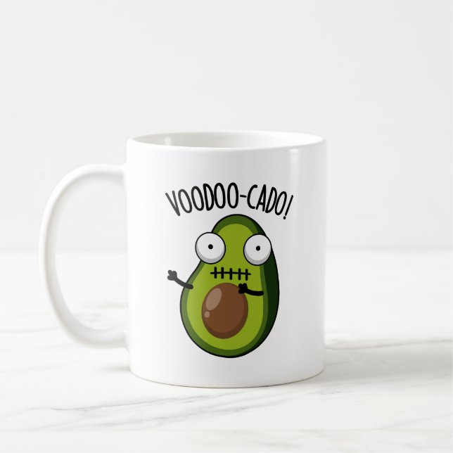 Taza De Café Voodoo-cado Funny Aguacate Pun (Izquierda)