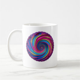 Taza De Café Vortex Vivid - Espiral en psicodélico
