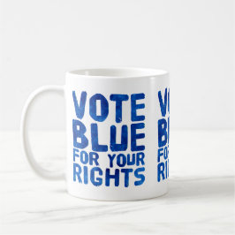 Taza De Café Vota azul por tus derechos