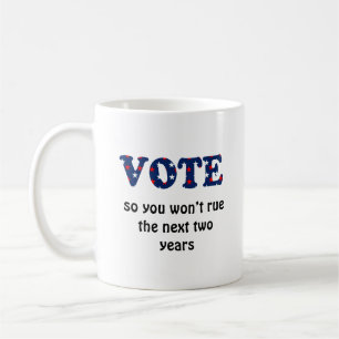 Taza de café Vota o lamenta la elección
