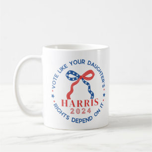 Taza De Café Vota por los derechos de tu hija Harris 2024