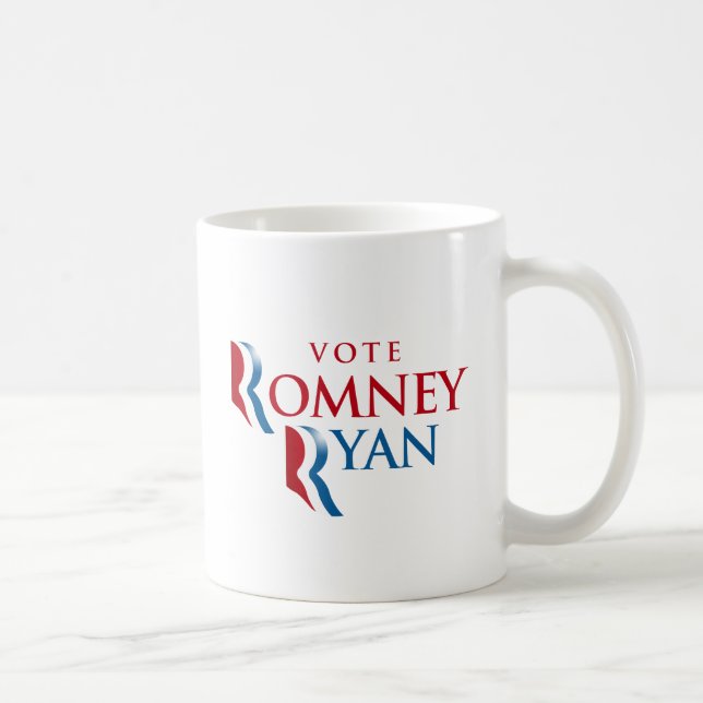TAZA DE CAFÉ VOTA ROMNEY RYAN AMÉRICA (Derecha)