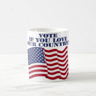 TAZA DE CAFÉ VOTA SI AMAS A NUESTRO PAÍS