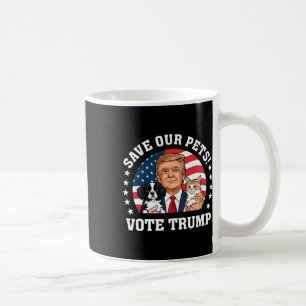 Taza De Café Vota Trump Salva a Nuestros Animales Gatos Perros