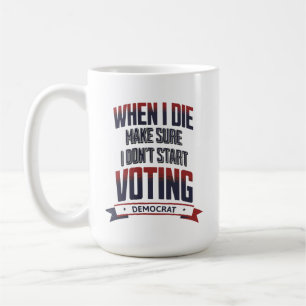 Taza De Café Votación, antidemócrata, electoral, republicano, p