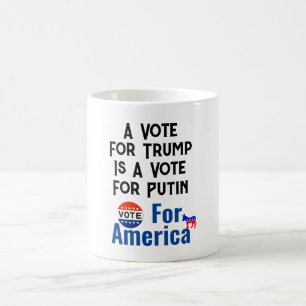 Taza De Café Votar Por El Café Americano