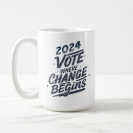 Taza De Café Votar por el cambio