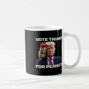 Taza De Café Votar Por La Ardilla Del Maní