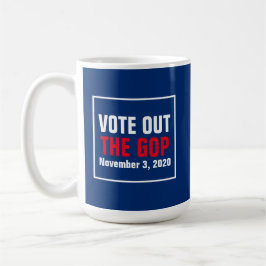 Taza De Café Votar Por La Elección Del GOP 2022 Azul Blanco Roj