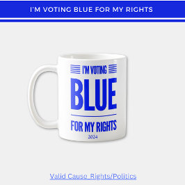 Taza De Café Votaré a los Demócratas Azules