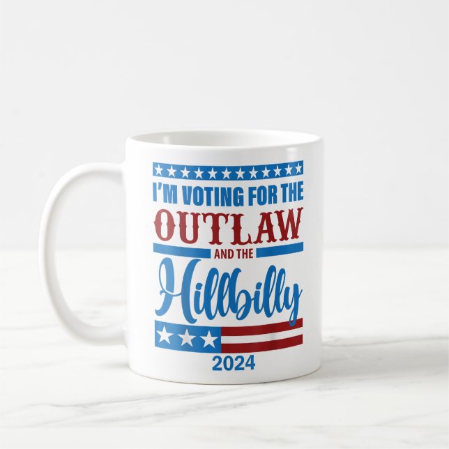 Taza De Café Votaré por el ilegal y el Hillbilly 2024 (Izquierda)