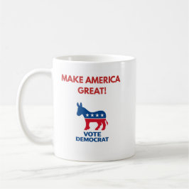 Taza De Café Vote Democrat Pro-Democracy Coffee Mug