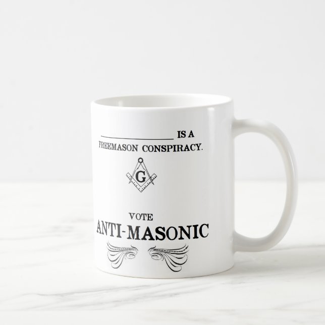 Taza De Café Voto Anti-Masónico (Derecha)
