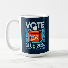 Taza De Café Voto azul 2024 Votación en las elecciones presiden