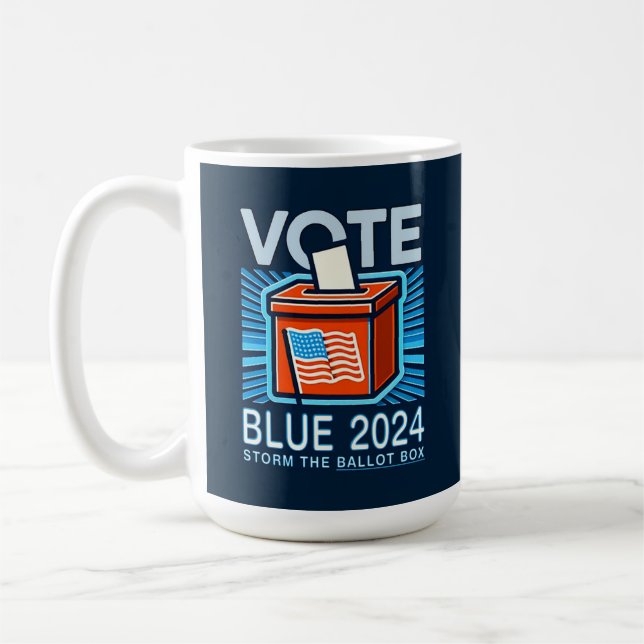 Taza De Café Voto azul 2024 Votación en las elecciones presiden (Izquierda)