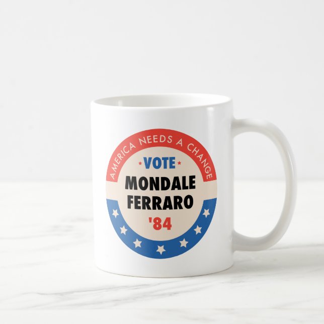 Taza De Café Voto Mondale/Ferraro '84 (Derecha)