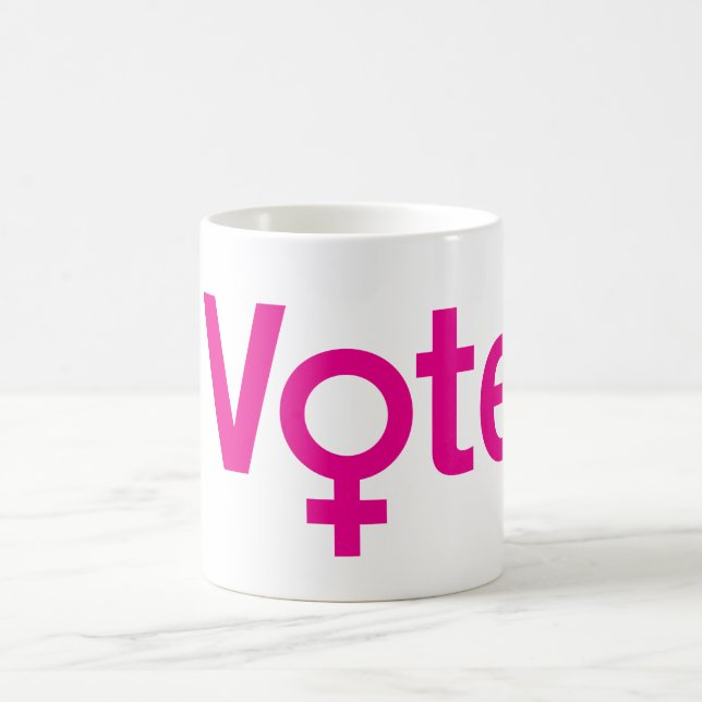 Taza De Café Voto Mug con símbolo femenino (Centro)