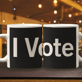 Taza De Café Voto Mug w White Text