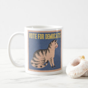 Taza De Café Voto para Democats
