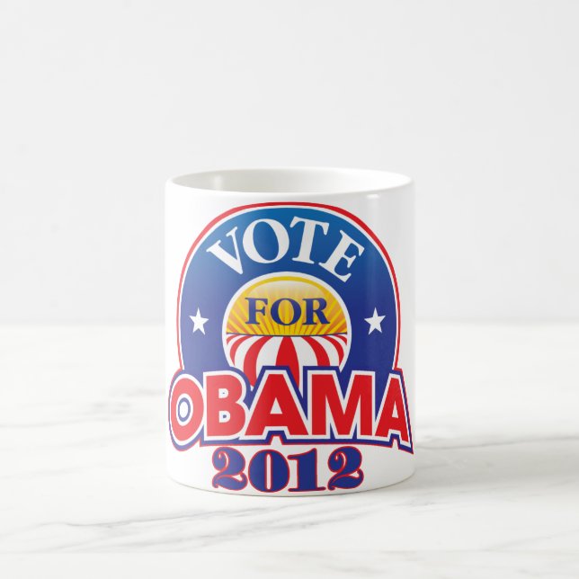 Taza De Café Voto para Obama 2012 (Centro)