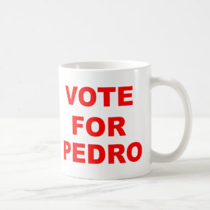 Taza De Café Voto para Pedro