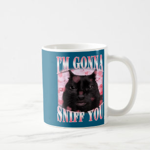 Taza De Café Voy a olfatear meme gráfico divertido de gato estú
