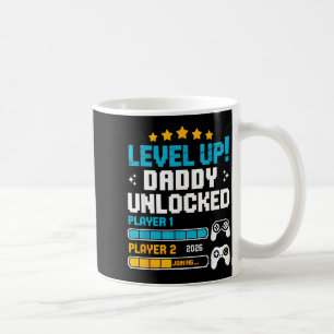 Taza De Café Voy a ser papá 2026 ascendido nivelé hasta