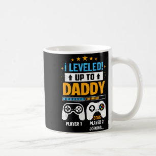Taza De Café Voy a ser papá 2026 ascendido nivelé hasta