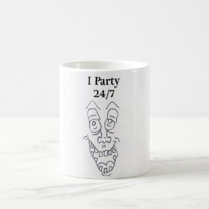 TAZA DE CAFÉ VOY DE FIESTA 24/7