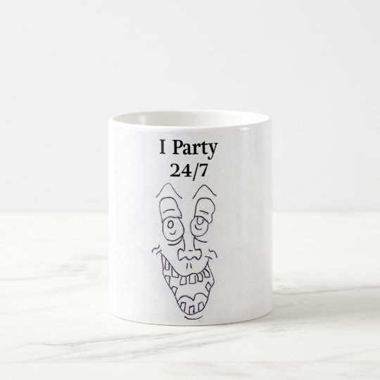 TAZA DE CAFÉ VOY DE FIESTA 24/7
